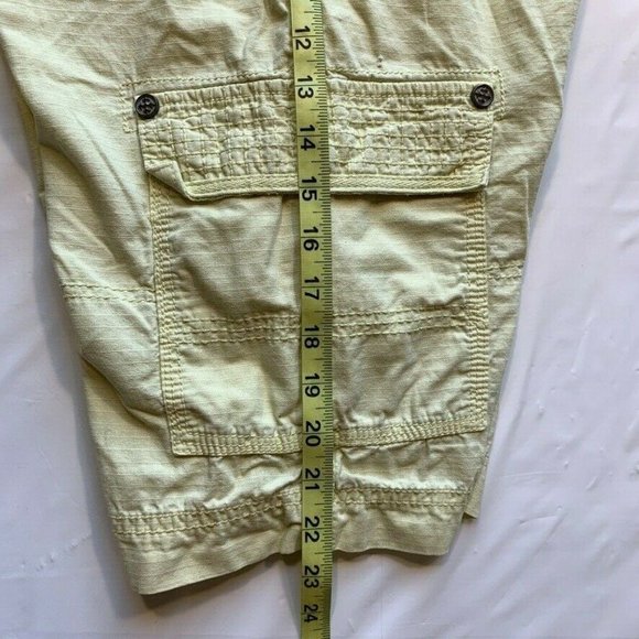 INC International Concepts Cargo Shorts Mens 32 Ripstop Relaxed Long‎ Yellow - Picture 11 of 11